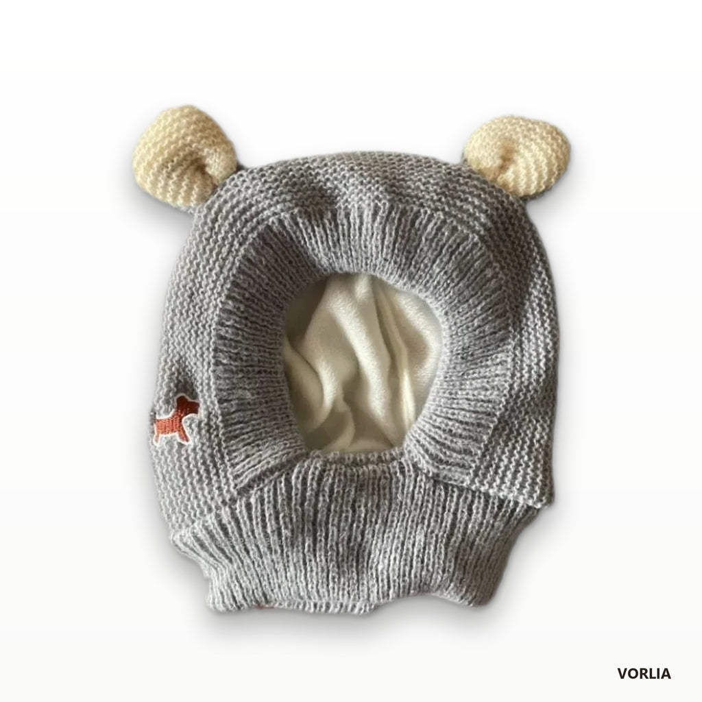 Vorlia · Gorro de punto con orejitas para perros que cubre orejas y cuello (1)