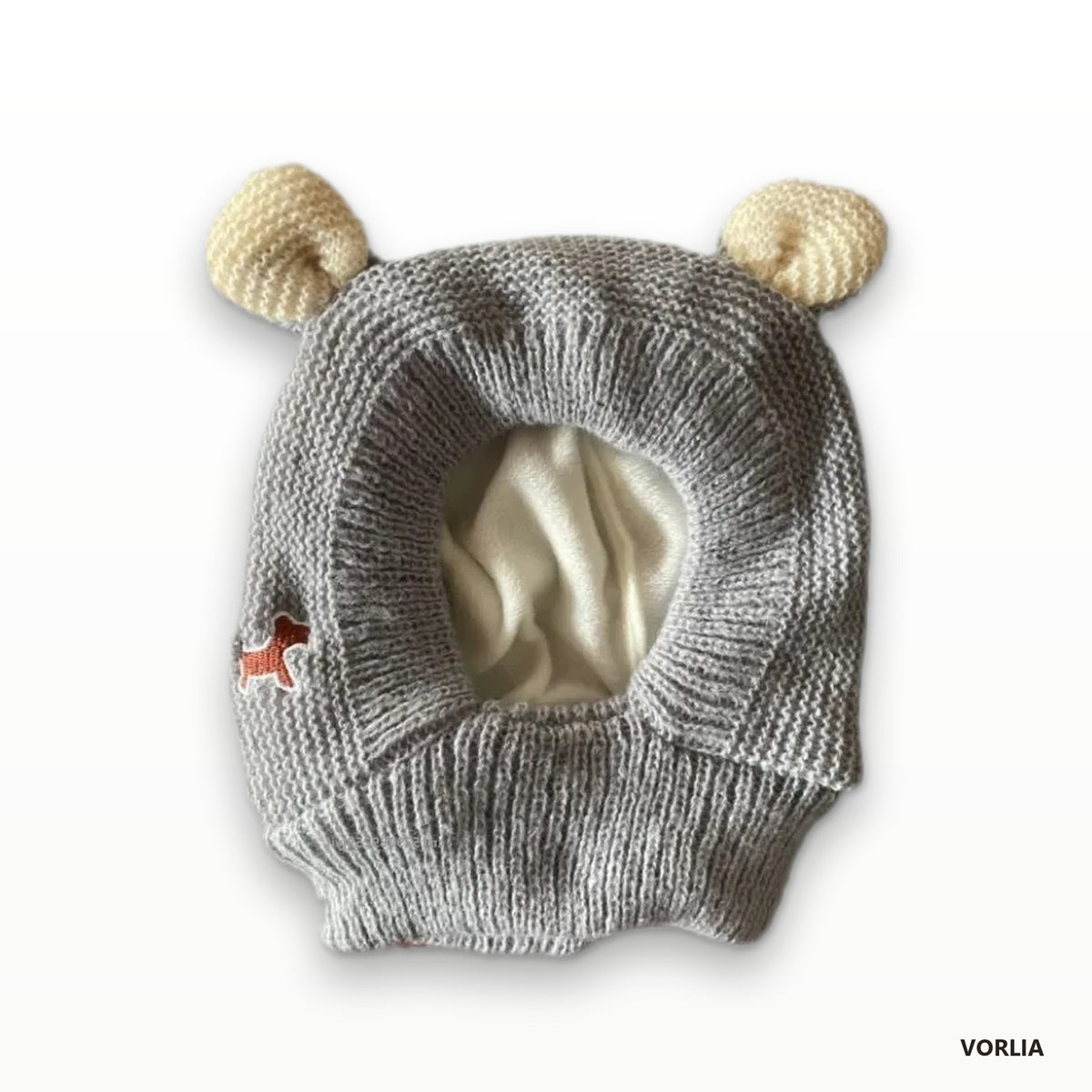 Vorlia · Gorro de punto con orejitas para perros que cubre orejas y cuello (1)