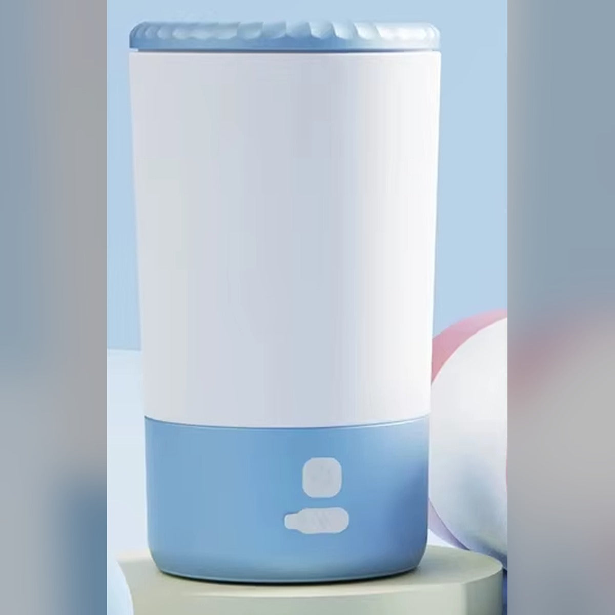 Vorlia · Limpiapatas eléctrico azul y blanco con cerdas giratorias y carga USB (1)