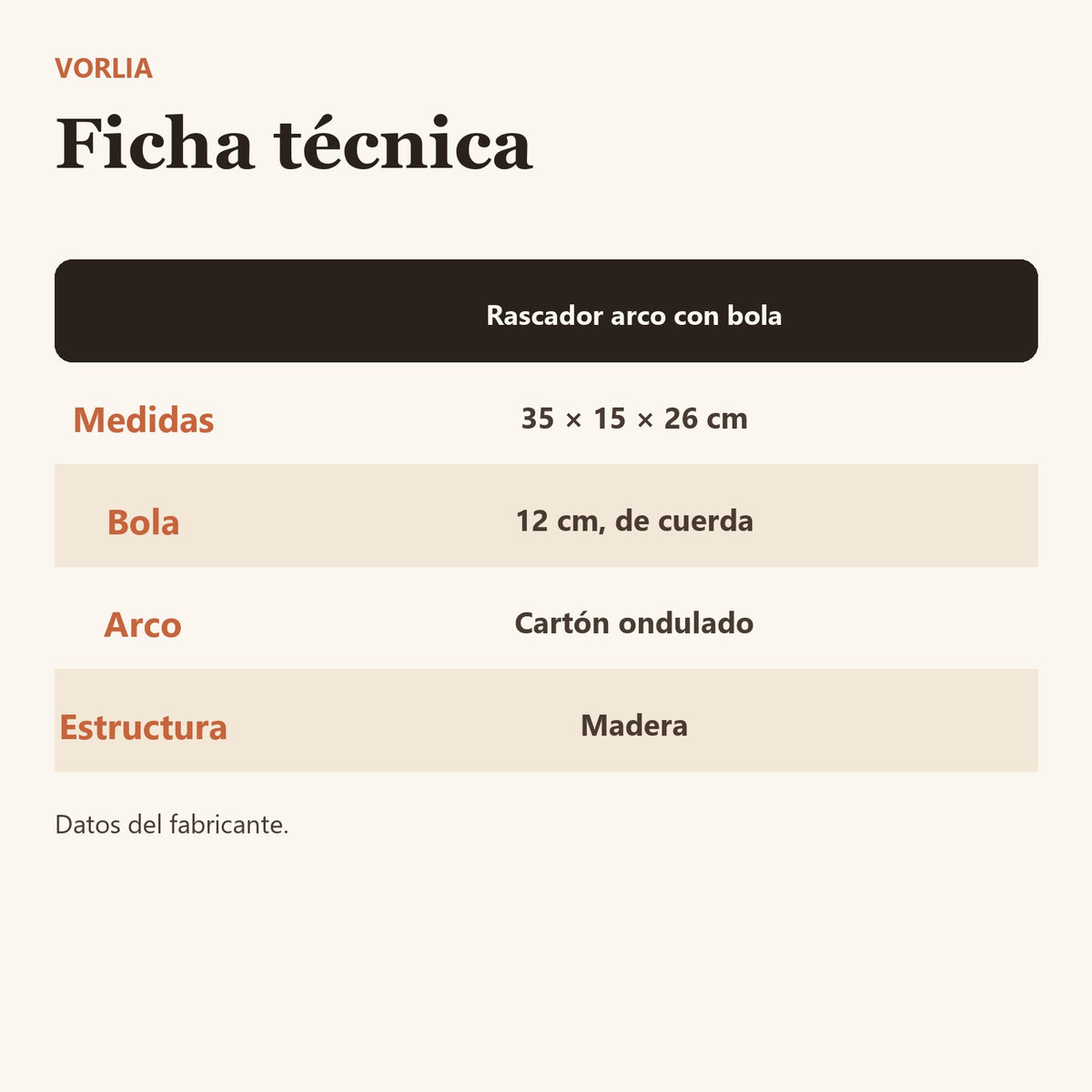 Vorlia · Rascador para gatos en forma de arco con bola giratoria de cuerda y estructura de madera (4)