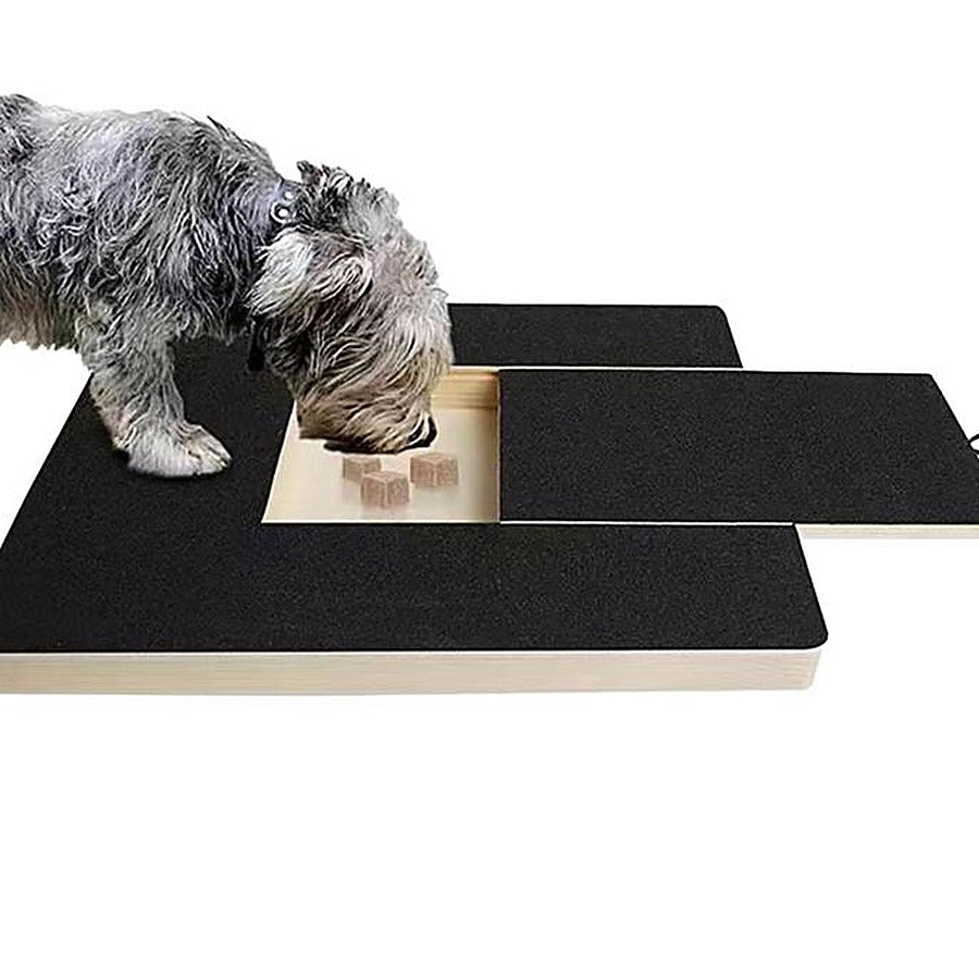 Vorlia · Tabla de madera con lija para que el perro se lime las uñas, con cajón de premios (3)