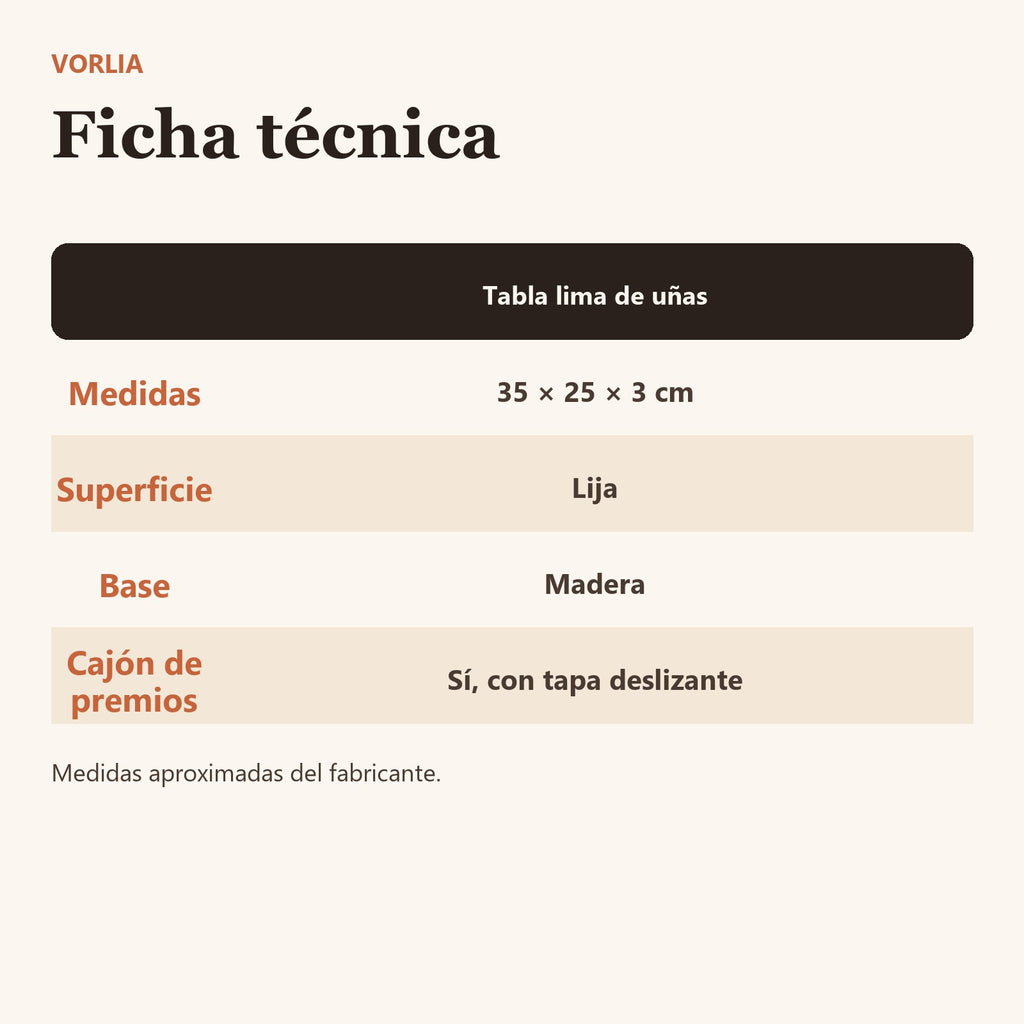 Vorlia · Tabla de madera con lija para que el perro se lime las uñas, con cajón de premios (5)